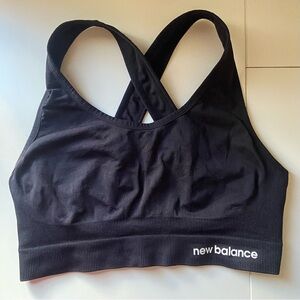 new balance black sports bra